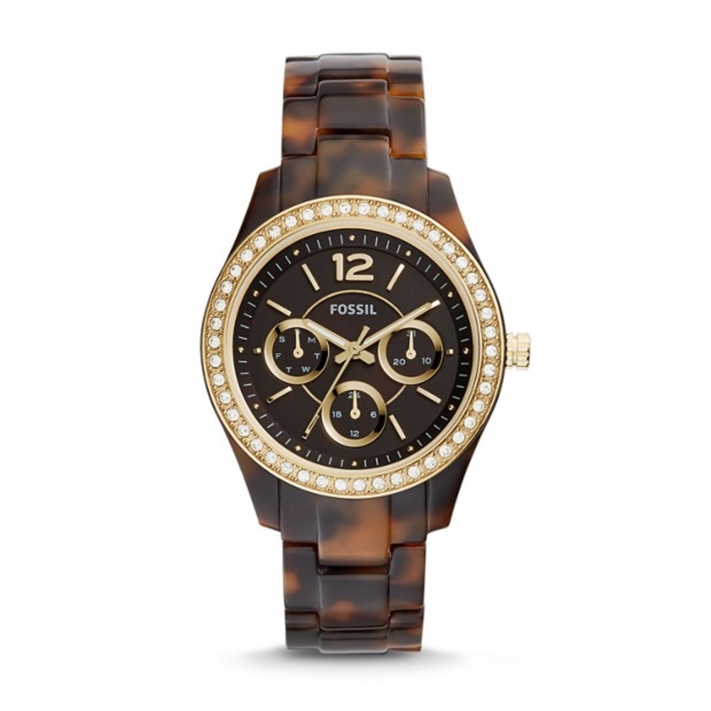 Fossil tortoise shell watch